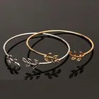Diamond Bracelet Korean Style Explosive Diamond Leaf Bracelet Opening Adjustable Charm Bracelet Women