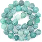 Round Beads 45pcs/strand 8mm Green Weathering Gemstone Round Loose Beads For Jewelry Making