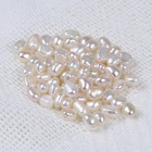 Pearl Loose White Freshwater Pearls 4-5mm Cultured White Baroque Real Loose Freshwater Pearl Beads