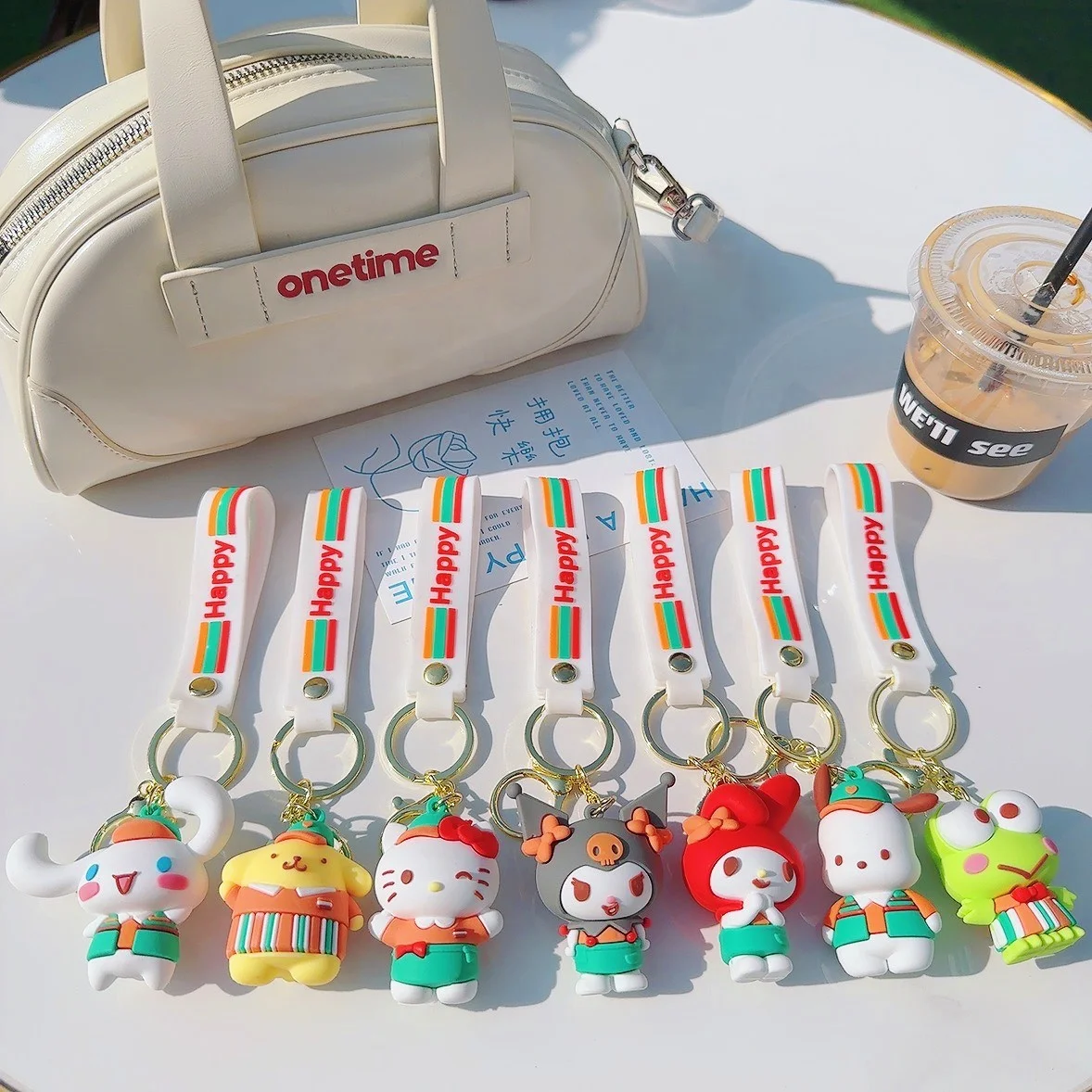 2024 New Arrival Cute Llaveros Key Chain Cartoon Sanrio Doll HelloKitty Toys Sanrio Anime keychain Kuromi plastic key chains