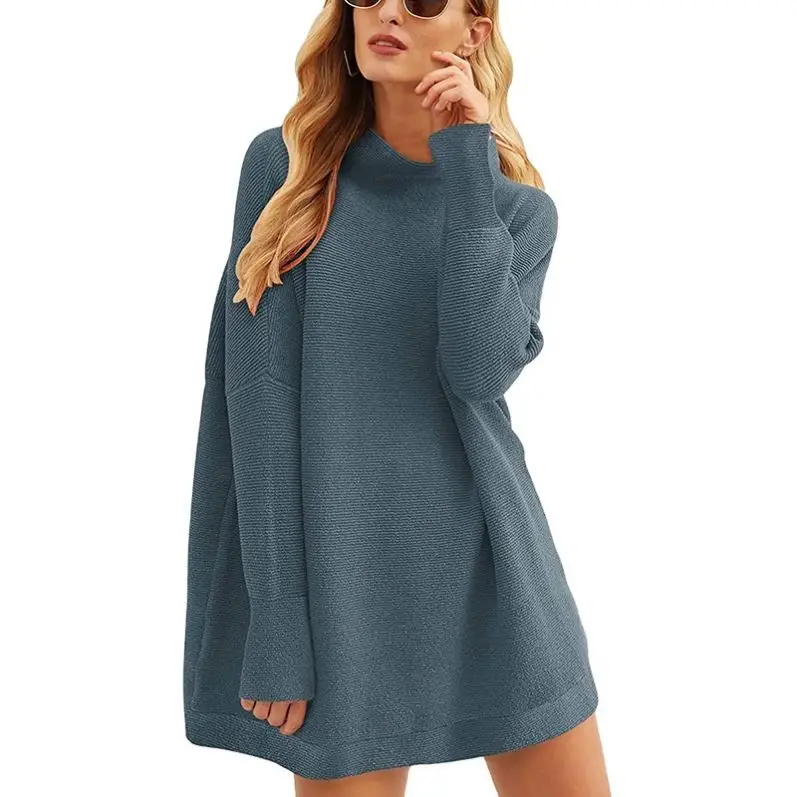 2022 Fall Sexy Sweater Dresses Cotton Women Long Sleeve Sweater Dress One Size Knit Sweater Dress Women Clothing