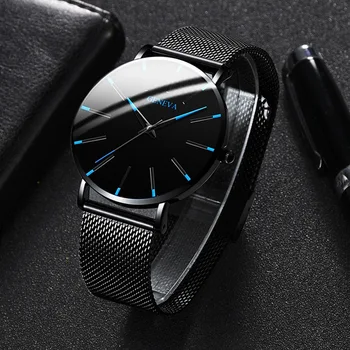 wholesale Factory supplies custom brand GENEVA Luxury Fashion Quartz Stainless steel Wrist watches for men 2021