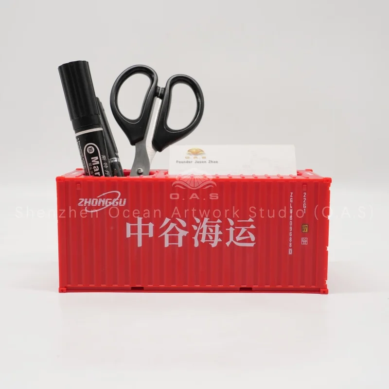 This CSCL container pen holder model is custom made with exquisite details. Made of premium ABS material, it serves as a practical desktop pen container and nice decorative gift for logistics, shipping enterprises, suitable for exhibition and business souvenir.Amber@vesselmodel.com Tel:+86 18038048785