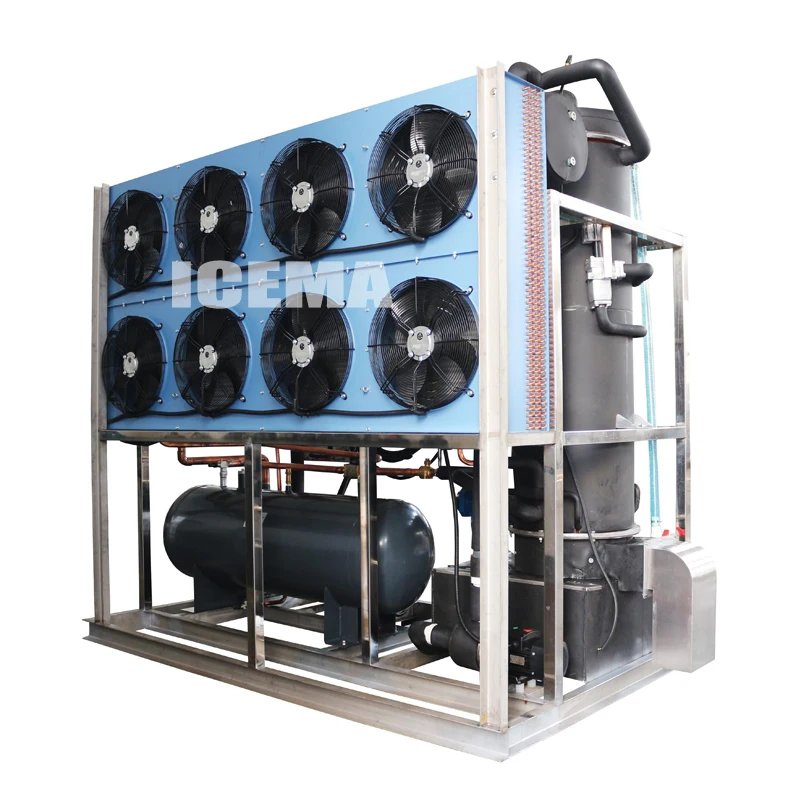 8T/24H Commercial Tube Ice Machine with PLC Controller Schneider Circuit Interrupter and R404 Refrigerant