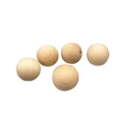 Beads Eco-friendly Round Wooden Teether Natural Unfinished Wooden Beads