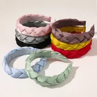 Hoop New French Retro Head Hoop Solid Color Cloth Twist Plait Hair Hoop Trend Monochrome Braids Head Buckle