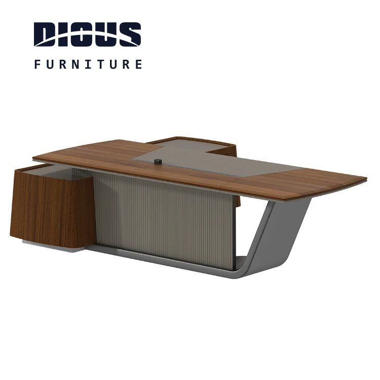 Dious modern high grade custom u shape desk half moon desk made in China