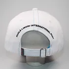 100% Cotton White Heavy Bushed Customized Logo Baseball Cap 3D Embroidery Cap