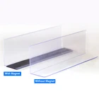 L Shape Magnetic Acrylic Display Shelf Divider For Retail Grocery Supermarket
