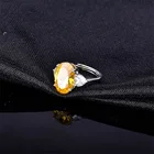 Yellow Diamond Ring Ring Wholesale Hot Copper Alloy Platinum Plated Prong Set Yellow Diamond Ladies Ring