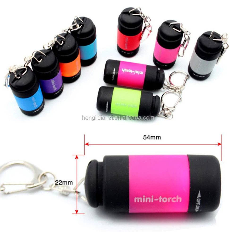 Mini USB Rechargeable Torch LED Light Flashlight Lamp Pocket Keychain Torch US 