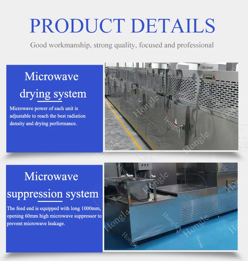 Automatic Industrial Microwave Drying System 220V Electric Vacuum Dryer for Chili Food Drying Equipment factory