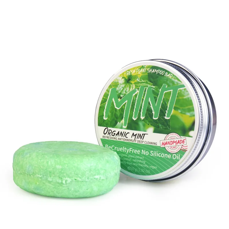Natural Plant Extract Mint Shampoo Hand Soap Mint Chamomile Essential Oil Shampoo Soap Refreshing Shampoo Cake