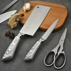 8pcs Knife Set Concise Design 8Pcs Stainless Steel Safety Kitchen Chicken Beef Cutting Knife Set For Home
