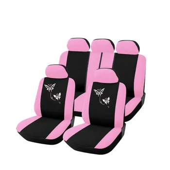Hot Selling KLD0232 ODM Universal Car Seat Pink and black Polyeester Breathable Tribal Pattern Car Seat Covers
