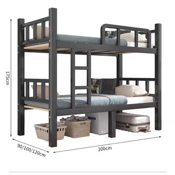 Wholesale good metal  school dormitory student stainless steel metal bunk double bed furniture sale