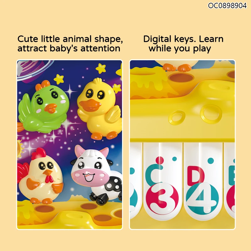 Preschool baby sensory educational toys 0-3 electric keyboard piano with ic