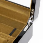 Wooden Box Carbon Fiber High Glossy Finish Wooden Man's Jewelry Watch Box