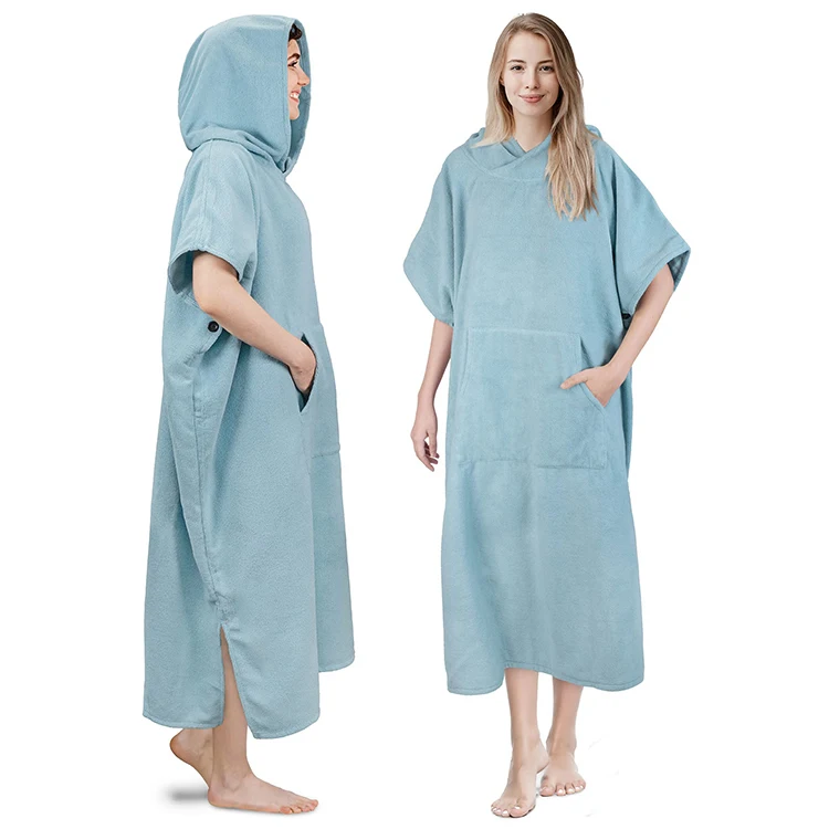 Factory Direct Low Price Adult Microfiber Quick Dry Thick Cozy Hooded Poncho Towels