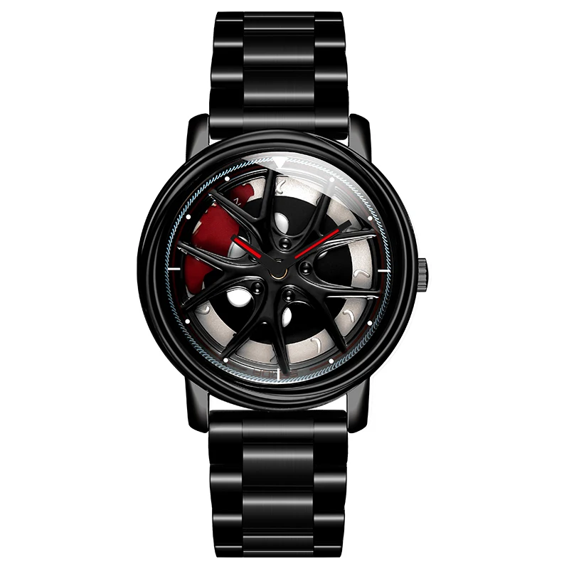 Koda Top Brand Luxury Relogio Masculino Men Watch Personality Car Wheel 360 Degree Rotating Waterproof Quartz Wristwatch