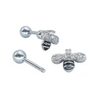 Earring Earrings Donguan Stainless Steel Bee Zircon Earring Tragus Earrings Women Party Bee Earrings