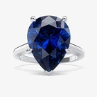 Pear Engagement Silver Jewelry Pear Diamond Engagement Ring Manufacturer Women Pear Ring 925
