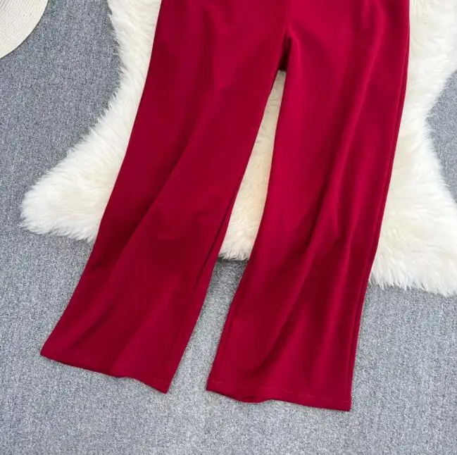 Luxury Feather Tassel Tube Top Jumpsuit Women High Waist Slimming