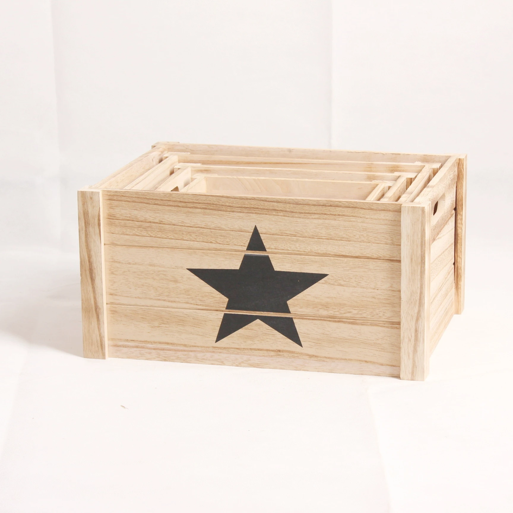 Hot Sale Gift Customized Home Decor Rustic Wood  Pallet Large Cheap  Wooden Crate Boxes