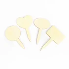 Natural Natural Wood Color T Shaped Basswood Plywood Garden Label Plant Label