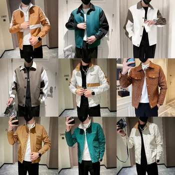 Wholesale autumn and winter trench coat men's plus-size jacket Plain fashion men's jacket