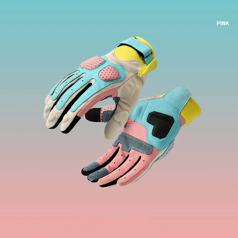 Summer Full-Finger Breathable Motorcycle Gloves for Men and Women Riding Accessories