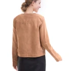 Coat Ladies Manufacture Women Casual Short Coat Jacket Ladies Slim Solid Faux Suede Cardigan Fashion Outwear