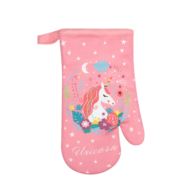 Soft Lining Cotton Heat Resistant Kids Oven Mitts Wholesale Custom Children Adult Kitchen Oven Gloves