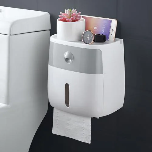 D2489 Creative Household Home Multifunction Portable Toilet Bathroom Wall Hanging Storage Rack Tissue Box