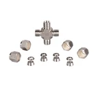 Fittings Npt Fitting NPT SS316 Stainless Steel Double Ferrule Union Cross Tube Fittings 4 Way Union Cross Fittings
