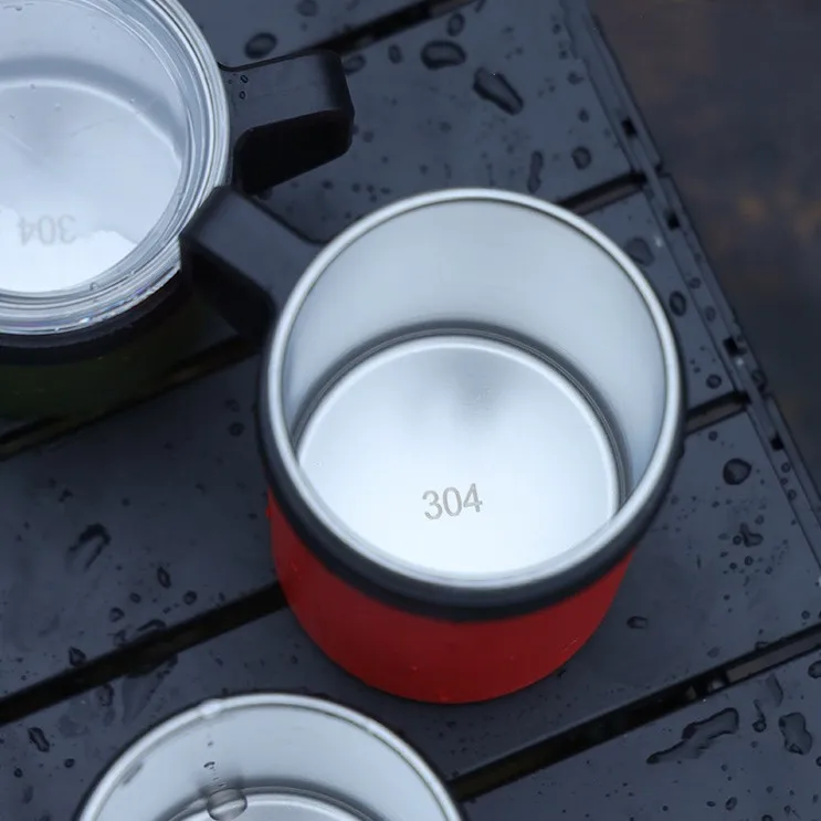 2023 new design BPA free portable heating mug cup luxury coffee mug cup for camping