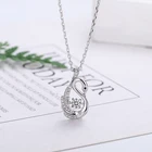 Pendant Cheap Price High Quality 925 Silve Plated Boutique Snowflake Pendant Crystal Beating Necklace