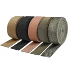 Exhaust Thermal Exhaust Wrap China Manufacturer Width 1" 1.5" 2" In. Thermal Shield Black Titanium Exhaust Pipe Tape Header Heat Wrap