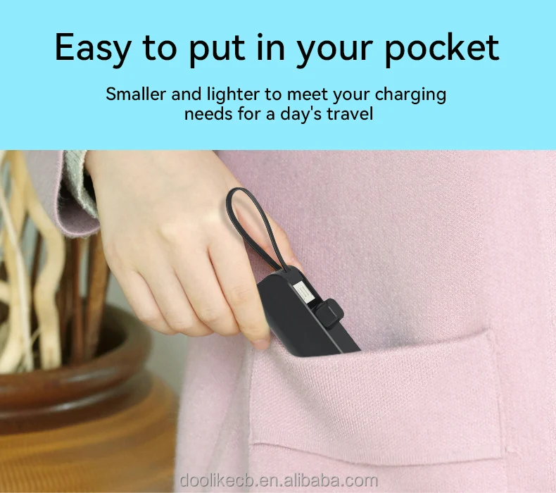 New Trending Product 5000mAh Pocket Emergency Mobile Phone Charger Small Portable Power Bank Mini Powerbank