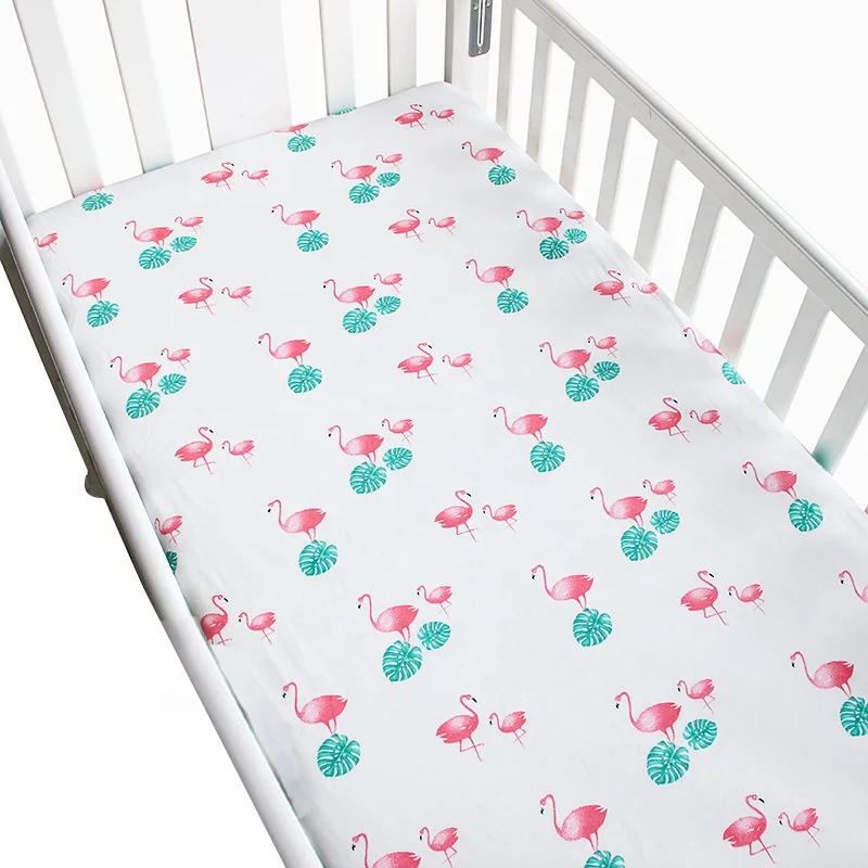 Crib Fitted Sheet Breathable Soft Baby Bed Mattress Cover For Cot Size 130×70cm 
