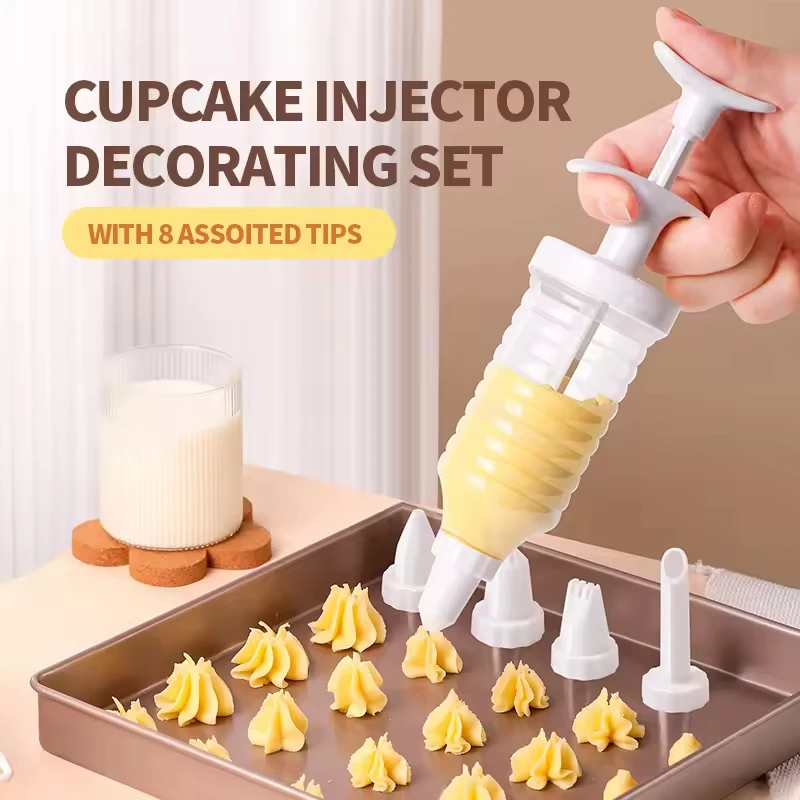 DIY Kitchen Baking Tool Cake Biscuit Patterns Nozzle Pipping Tips Cake Cream Injector Gun Decorating Tool