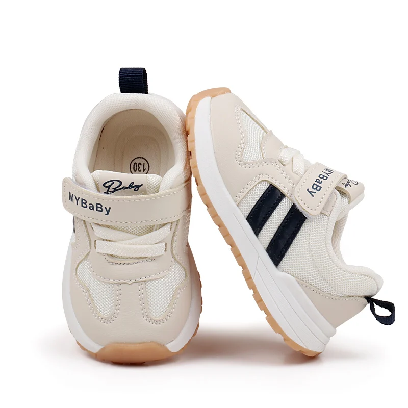 2025 New Arrival Breathable PU Mesh Casual Walking Shoes for Boys and Girls Spring and Autumn Fashionable Kids Court Sneakers manufacture