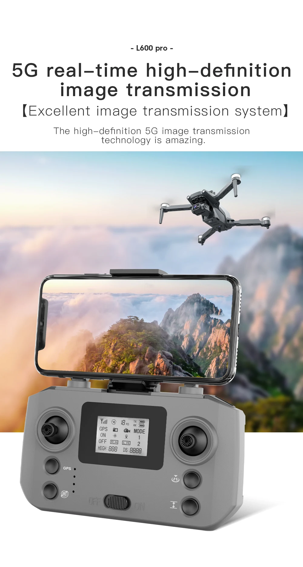 LYZRC L600 Pro Drone Foldable Long Range With 4K HD Camera And GPS 5G Wifi Fpv RC Quadcopter Folding Aircraft L600Pro Drone