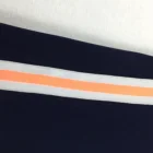 Party Dress New Arrival Contrast Tapes Polyester Elastane Short Sleeve Casual Summer Party Dress For Kids Girls