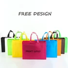 Recycle Shopping Suppliers Custom Logo Printed Recycle Grocery Promotional Non Woven Tote Shopping Bag