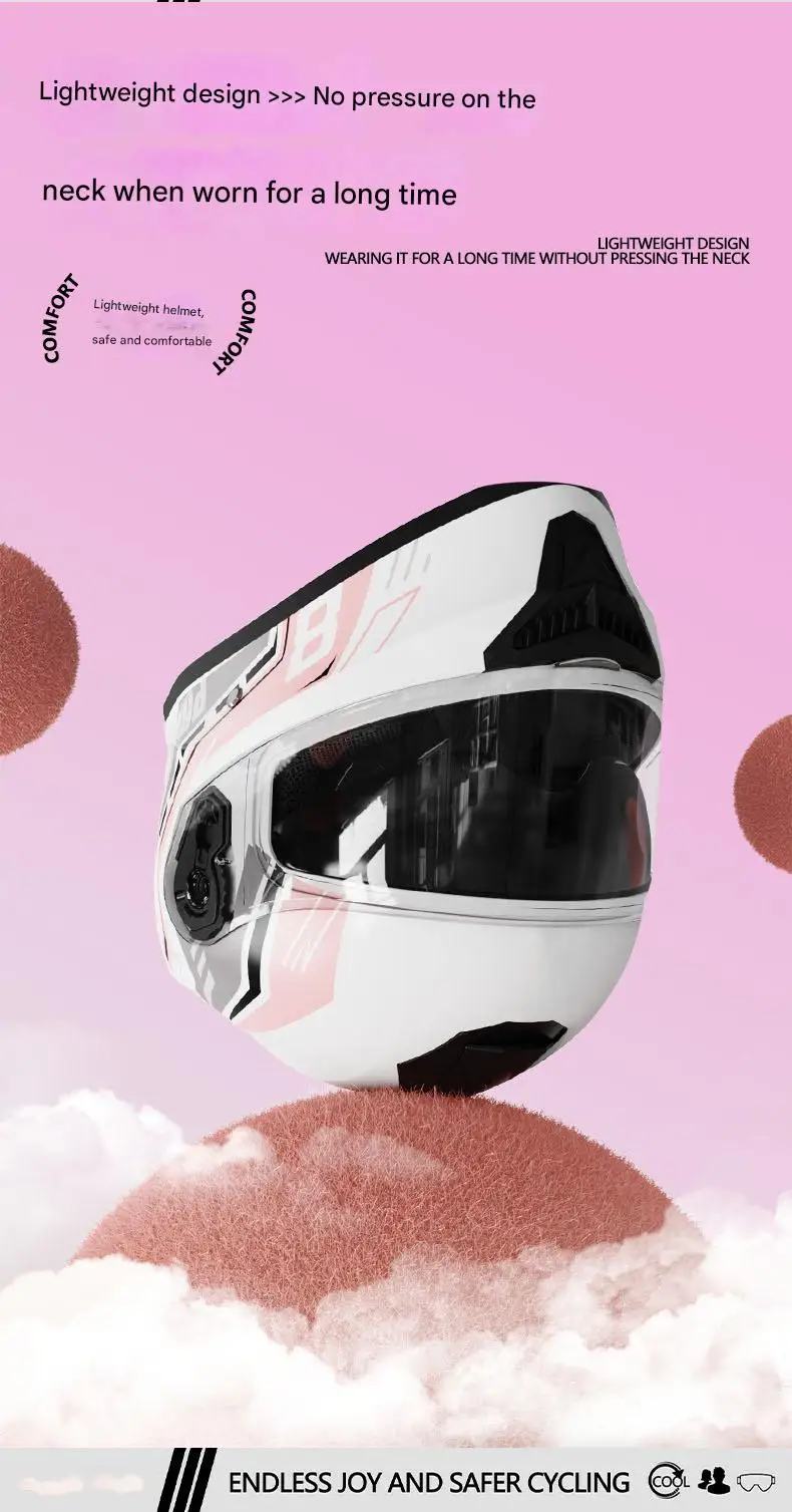 DOT Approved Speed Electric Motorcycle Full Face Helmet ABS Material Double Visor One Size Fits All for Men Women All Seasons
