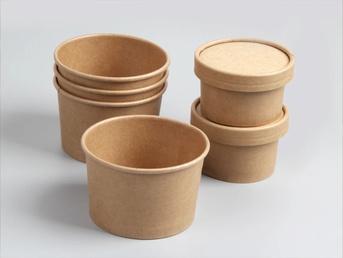 Quick Assembly Leak-Proof Design No Hole Ice Cream Cup Bio Lid with Custom Logo Printing factory