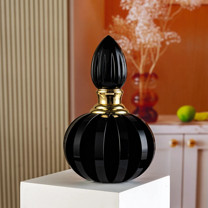 product small bridge unique design spherical blade 12ml glass empty bottle elegant crystal perfume bottle-6