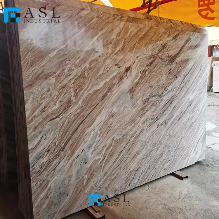 Fantasy Brown Marble Slab Granite Kitchen Countertops