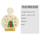 Jewelry Seed Bead Earrings New Design Custom Jewelry Gift Tree Handmade Round Christmas Seed Bead Earrings